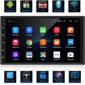 img 4 attached to 🚗 ANKEWAY Double Din Android Car Stereo with GPS/HiFi/WiFi/Bluetooth/RDS/FM, 7 Inch 1080P HD Touch Screen Car Radio Bluetooth Multimedia Player Supports Mirror Link for Android and iOS, Backup Camera and Dual USB