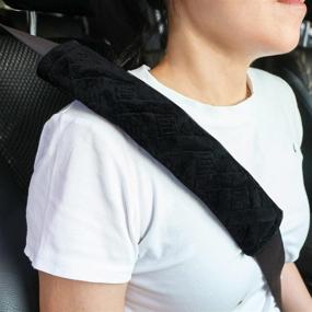 img 4 attached to Enhance Your Driving Comfort with JUSTTOP 2-Pack Universal Car Seat Belt Pads