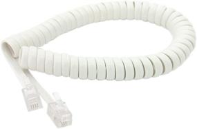 img 2 attached to 📞 Tangle-Free Phone Cord for Landline - 25ft - White - STEREN 322-025WH - Handset Cord - Telephone Cord for Landline Phones - Rotary Phone Cord