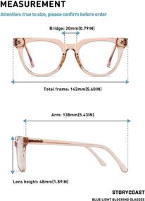 img 1 attached to 👓 STORYCOAST Women's Lightweight Blue Light Blocking Glasses: Combat Eyestrain & Glare, Ideal for Computer Use and Gaming