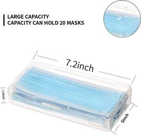 img 1 attached to 📦 Clear Plastic Storage Case Organizer Set: Keep Your Face Covers and Dust Masks Neatly Stored and Protected at Home and Outings