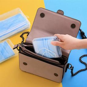 img 2 attached to 📦 Clear Plastic Storage Case Organizer Set: Keep Your Face Covers and Dust Masks Neatly Stored and Protected at Home and Outings