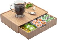 🎋 bamboo drawer organizer for k-cups, coffee, tea, and espresso pods, condiments, accessories – ideal for kitchens, office break rooms логотип