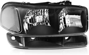 img 3 attached to 🚗 ECCPP Black Headlight Assembly Set with Bumper Light for GMC Sierra 1500 2500 3500, 1500 HD 2500 HD, 1500 HD/2500 HD/3500 Classic, Yukon, Yukon XL 1500 2500 (1999-2007)