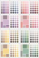 🎨 colorful decorative sticker labels for diary & album - 16 sheet square dots sticker set logo