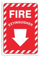 🔥 versatile extinguisher arrow stickers for indoor and outdoor use: a must-have safety signage solution! logo