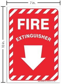 img 1 attached to 🔥 Versatile Extinguisher Arrow Stickers for Indoor and Outdoor Use: A Must-have Safety Signage Solution!