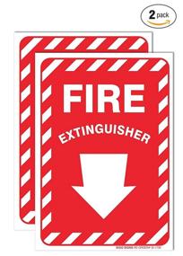 img 2 attached to 🔥 Versatile Extinguisher Arrow Stickers for Indoor and Outdoor Use: A Must-have Safety Signage Solution!