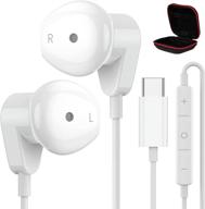 high-quality usb c headphones for ipad pro - apetoo type c earbuds with mic, volume control, and carrying case - compatible with samsung galaxy s21 ultra, google pixel, oneplus 9 pro, and more logo