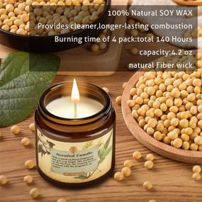 img 2 attached to 🕯️ Soy Wax Candle Gift Set for Women - 4 Pack Aromatherapy Candles Ideal for Bath, Yoga, Mother's Day, Birthday & More