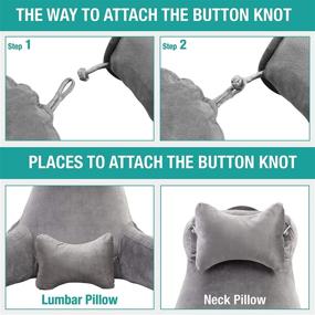 img 2 attached to Vekkia Bed Rest Reading & Neck Pillow: Enjoy Comfort and Support While Relaxing in Bed