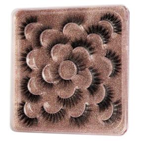 img 1 attached to 👁️ FANXITON Faux Mink Lashes - 10 Styles, Long Fluffy 14MM-20MM Lashes, 8D Volume, 10 Pairs