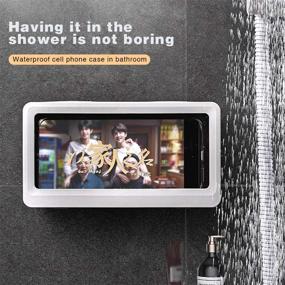 img 3 attached to 🚿 Bathroom Phone Shelf: Waterproof Wall Mounted Holder for Shower, Toilet, Glass Mirror – Convenient Storage Box and Phone Shell