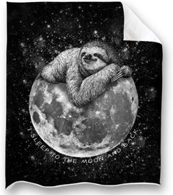 img 4 attached to LOONG DESIGN Black Sleep Sloth Throw Blanket: Super Soft, Fluffy Sherpa Fleece 🦥 - 50'' x 60'' - Perfect for Sofa, Bed, Office, Travel, Camping - Ideal Gift