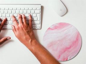 img 2 attached to 🖱️ Office Accessories Mousepad with a Fun Marble Design