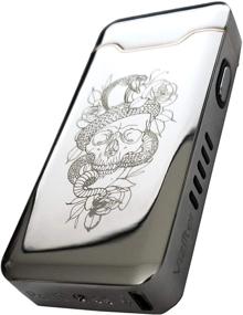 img 3 attached to 🐍 Vizliter Rechargeable Electric Lighter - Super Arc, Windproof & Flameless - Silver Snake Skull Design - Perfect for Grill, Candles, Camping, BBQ, Kitchen