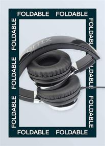 img 3 attached to 🎧 Artix CL750 Foldable On-Ear Headphones with Mic & Volume Control - Noise Isolating Stereo Headphones with Adjustable Headband for Computer, Laptop, and Cell Phone (Black)