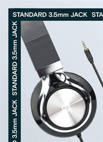 img 1 attached to 🎧 Artix CL750 Foldable On-Ear Headphones with Mic & Volume Control - Noise Isolating Stereo Headphones with Adjustable Headband for Computer, Laptop, and Cell Phone (Black)