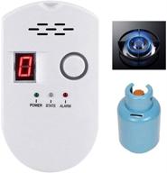 🏠 high sensitivity natural gas detector alarm - lpg lng coal leak detection, home gas leak monitor sensor, off-white logo