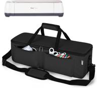 👜 black travel tote bag for cricut explore air (air 2), maker - yarwo carrying bag optimized for die cutting accessories and supplies logo