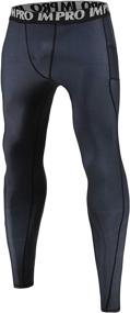 img 4 attached to Coolmax 3D Spiderman Leggings: Men's Compression Pants with 2 Pockets - Ultimate Style and Comfort