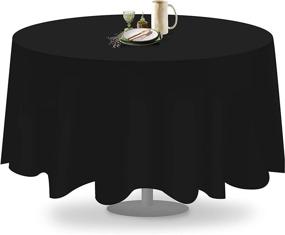 img 4 attached to 🍽️ Premium Polyester Circular Tablecloth - Easy-to-Clean and Washable - Grandipity