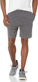 img 4 attached to Black Hanes Active Men's Clothing - Jersey Shorts with Pockets