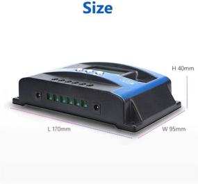 img 2 attached to Fuhuihe 100A MTTP Solar Charge Controller: Intelligent Regulator with LCD Display and Dual USB Port for Home, Industry, Commercial - Overcurrent Protection - Blue