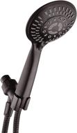 🚿 bright showers 9 spray settings handheld shower head - high pressure oil-rubbed bronze - 60 inch flexible shower hose - adjustable shower arm mount bracket: upgrade your shower experience! logo