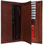 genuine leather men's wallet organizer with checkbook - wallets, card cases, money organizers logo