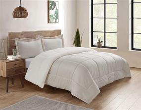 img 4 attached to 🛏️ Cathay Home Full Comforter Set: Luxurious Ivory Bedding for Ultimate Comfort