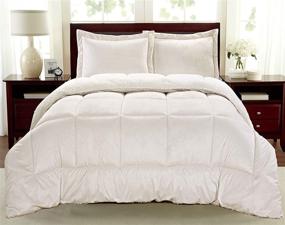 img 3 attached to 🛏️ Cathay Home Full Comforter Set: Luxurious Ivory Bedding for Ultimate Comfort