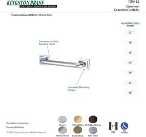 img 1 attached to Kingston Brass DR614167 Claremont 16-Inch Decorative Grab Bar in Brushed Brass