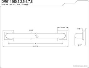 img 2 attached to Kingston Brass DR614167 Claremont 16-Inch Decorative Grab Bar in Brushed Brass