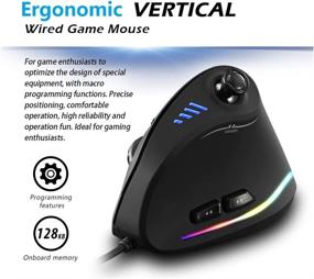 img 1 attached to ZLOT Vertical Gaming Mouse: Programmable Laser Mice with Ergonomic Design, RGB Lighting & High Performance Features