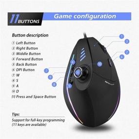 img 2 attached to ZLOT Vertical Gaming Mouse: Programmable Laser Mice with Ergonomic Design, RGB Lighting & High Performance Features