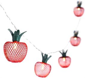 img 3 attached to 🌟 Metal Mesh Apple String Lights 10 LED Twinkle Star - Battery Operated Fairy Lights for Indoor Outdoor Home Party, Bedroom Wedding