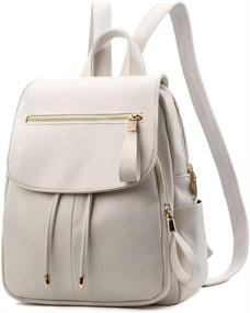 img 4 attached to LIFE Backpack Leather Rucksack Shoulder Women's Handbags & Wallets