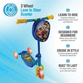 img 3 attached to Unleash Adventure with PlayWheels Paw Patrol Scooter feat. Light Up Wheels, Chase