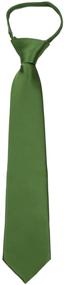 img 2 attached to 👔 11 inch Zipper Necktie for Boys - Solid Formal Tuxedo Accessory