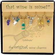 enhance your wine tasting experience with wine things celebrate painted wine charms (multicolor) logo