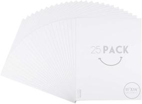 img 4 attached to 🖼️ Pack of 25 Picture Mat Matte White Backing Boards for Framing - Golden State Art 4-Ply - 11x14 Size - Includes 25 Backing Boards