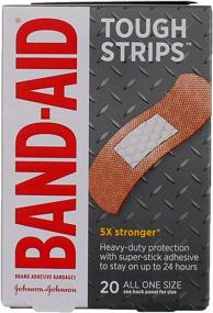 img 3 attached to 🔒 High-Quality Band-Aid Tough Strips Adhesive Bandages - 20 ct, Pack of 6: Reliable Protection and Versatility