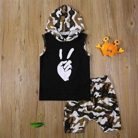 img 3 attached to KnniMorning TEES Sleeveless Camouflage 12_Months Boys' Clothing and Clothing Sets