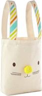 🐰 крупная сумка hallmark с ушами пасхального кролика для пасхальных корзин, охоты на яйца, весенних дней рождения и многих других случаев логотип