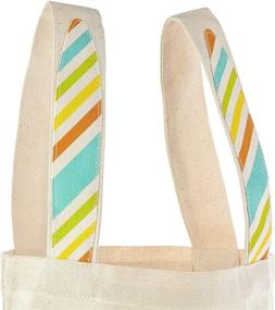 img 1 attached to 🐰 Hallmark Large Easter Bunny Ears Canvas Tote Bag for Easter Baskets, Egg Hunts, Spring Birthdays, and More