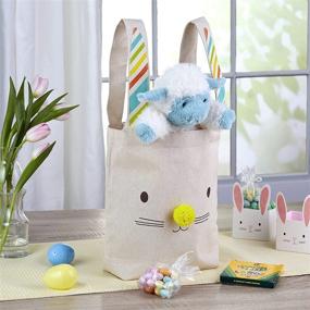 img 3 attached to 🐰 Крупная сумка Hallmark с ушами Пасхального кролика для пасхальных корзин, охоты на яйца, весенних дней рождения и многих других случаев