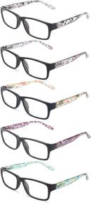 img 4 attached to 👓 NOVIVON Blue Light Blocking Reading Glasses - 5 Pack, UV Ray & Glare Filtering Fashion Readers for Women/Men, Eyeglasses