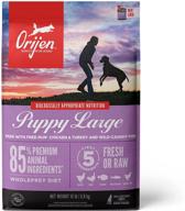 🐶 premium grain-free orijen puppy dry dog food: high protein formula with fresh and raw animal ingredients for large breeds logo