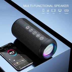 img 1 attached to 🔊 Портативный Bluetooth-динамик Ortizan: водонепроницаемый IPX7, стерео звук 24 Вт, время воспроизведения 30 часов